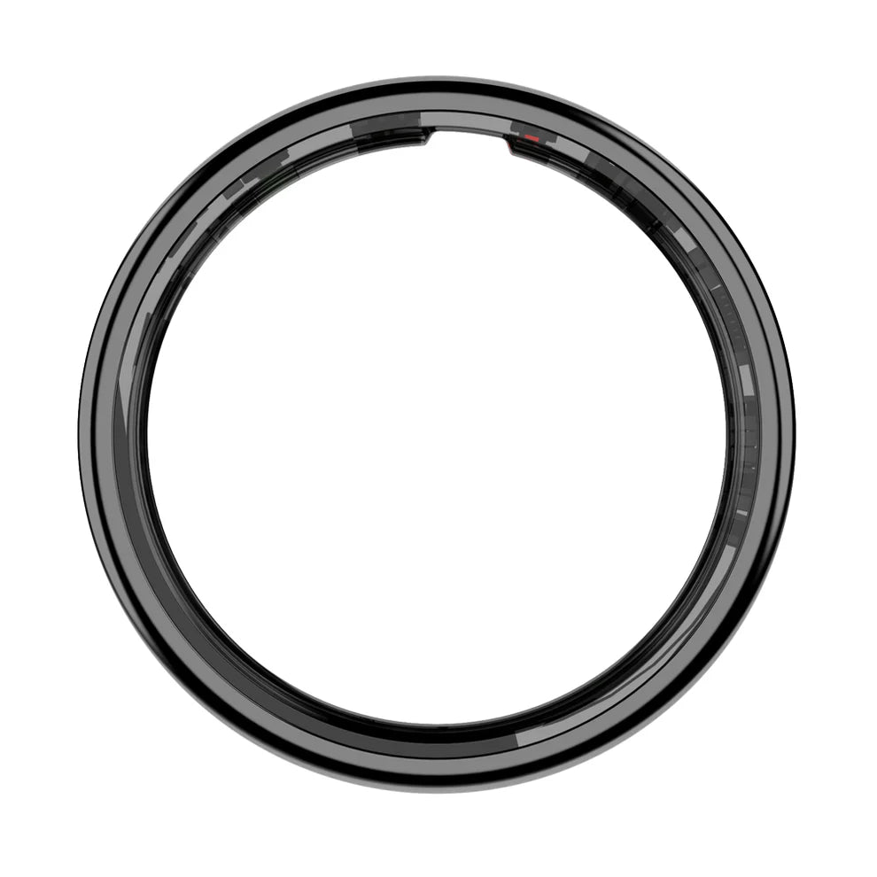 Dark Smart Ring with Display Screen